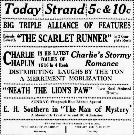 Michigan Theatre - 20 Jan 1917 Ad